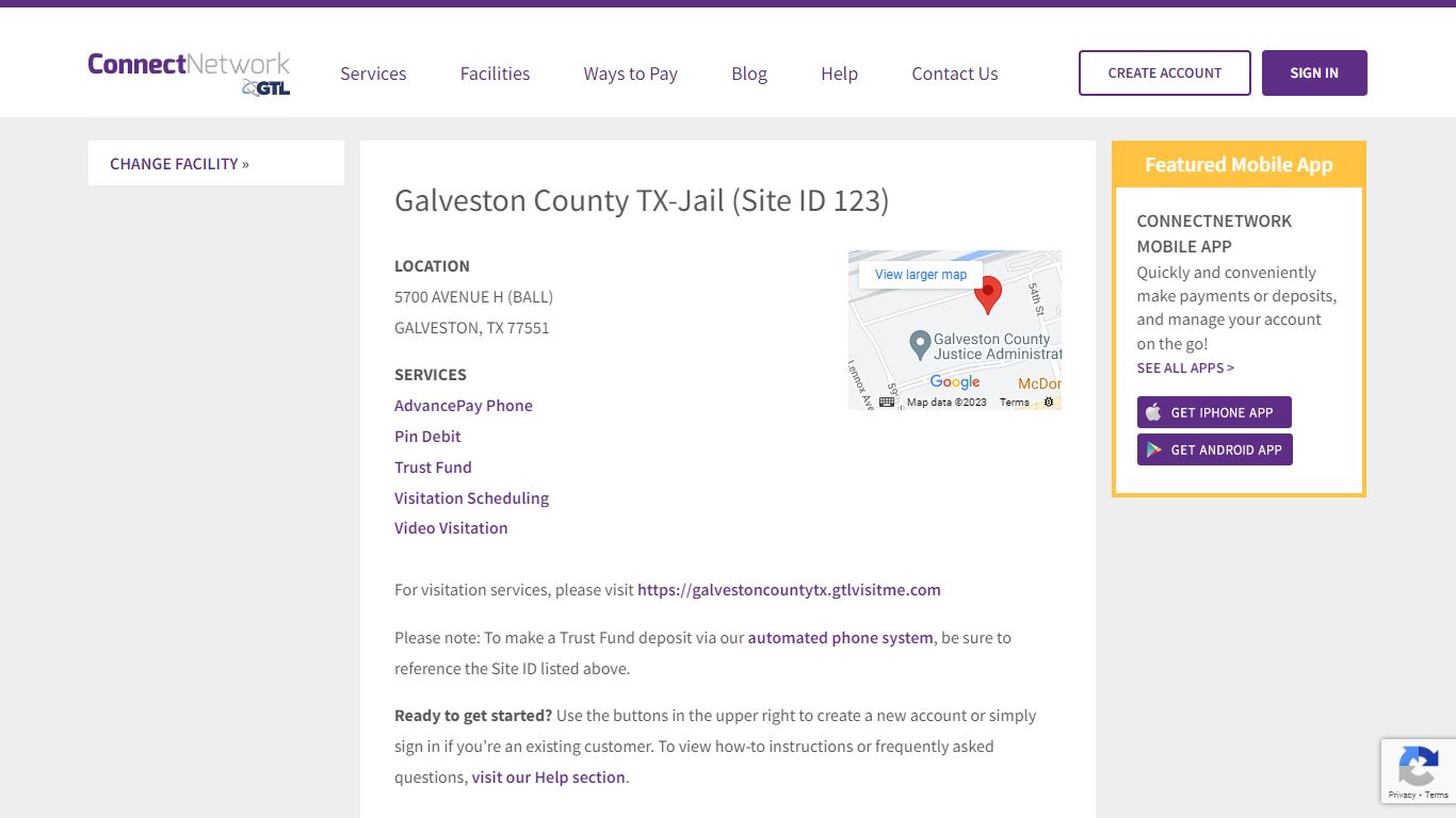 Galveston County TX-Jail | ConnectNetwork